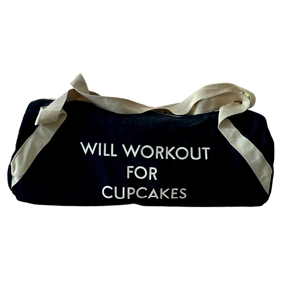 Private party denim gym/duffel/yoga bag NWOT